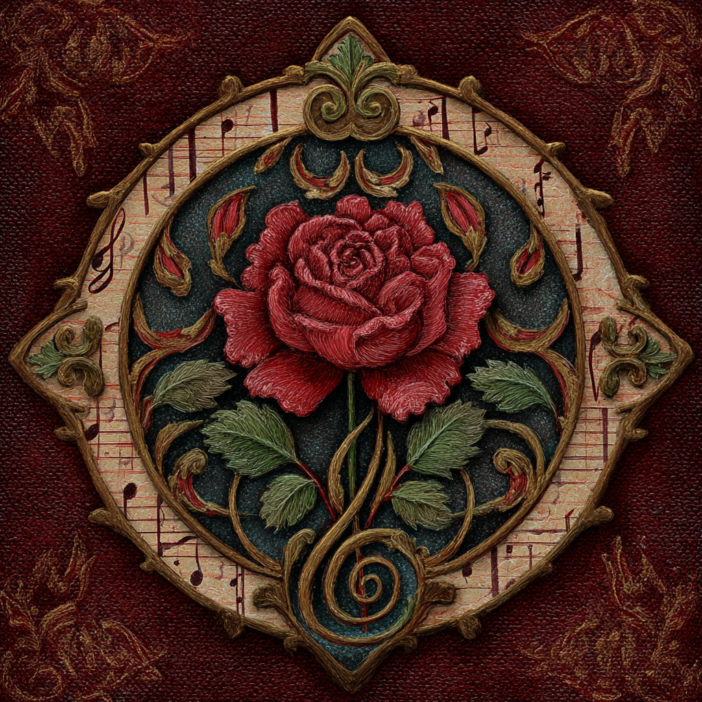 College of the Rose Emblem - Myth & Ink Bardic Warrior Training Academy Logo